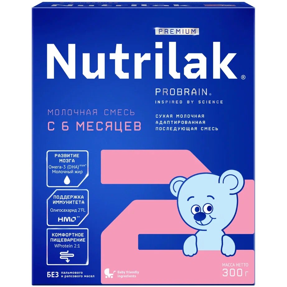 Сухая молочная смесь Nutrilak Premium 2 с 6 мес. 300 г
