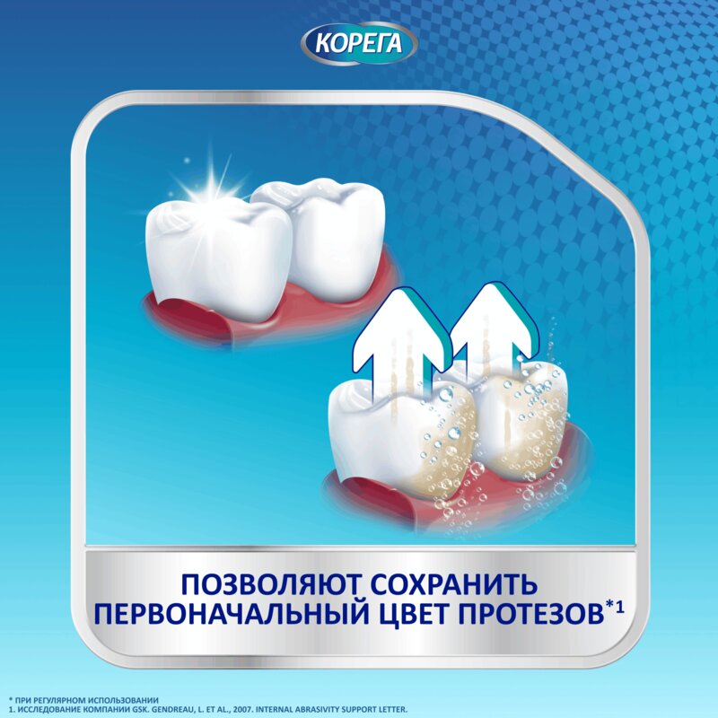 Таблетки для очищения зубных протезов Корега отбеливающие 30 шт.