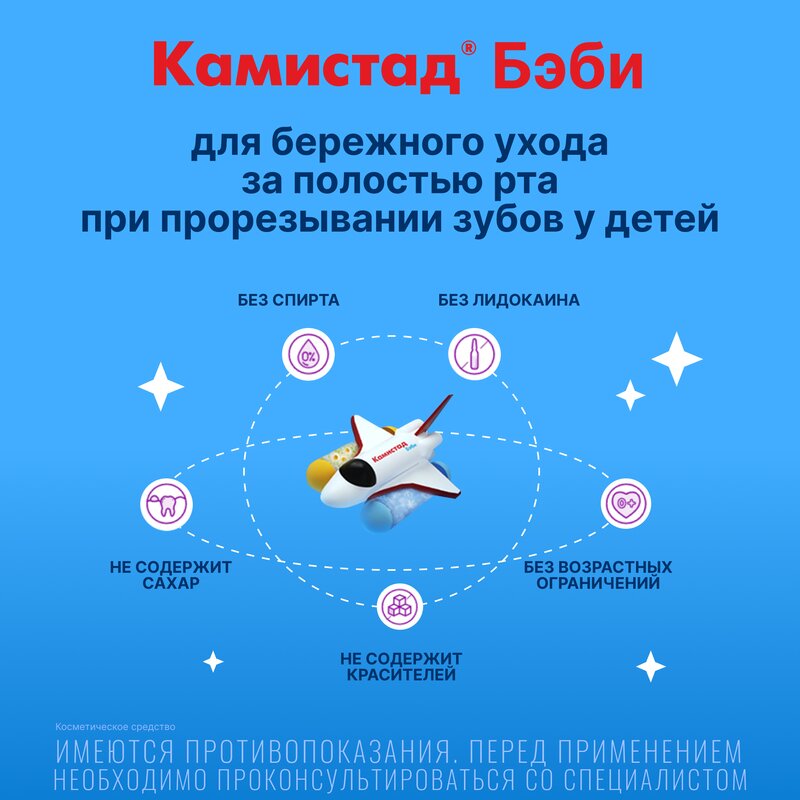 Камистад бэби гель при прорезывании зубов 20 г