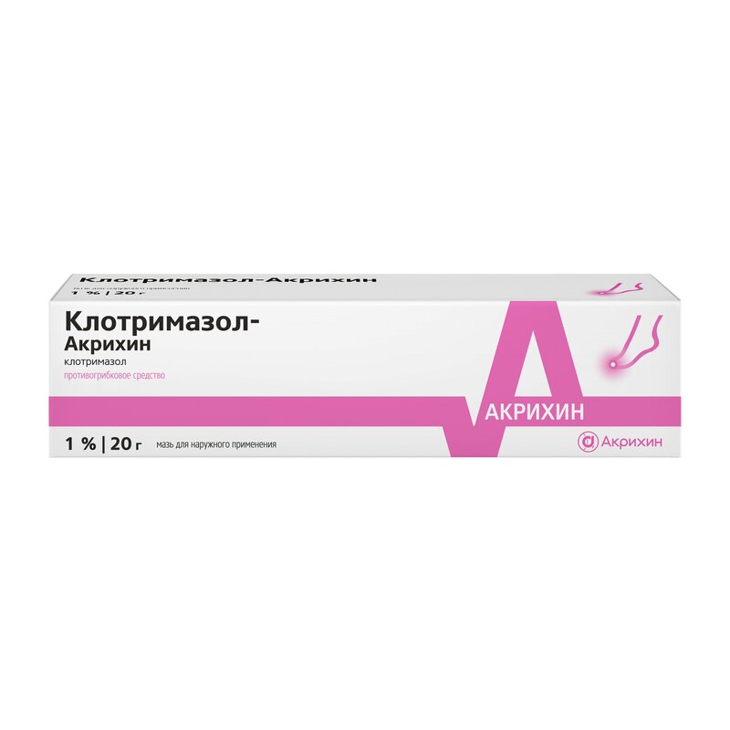 Клотримазол-Акрихин мазь для наружного применения 1% 20 г туба 1 шт.
