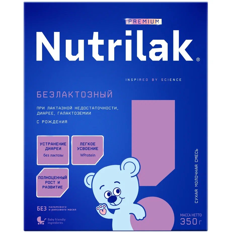 Nutrilak Premium Безлактозный сухая смесь с 0 мес., 350 г