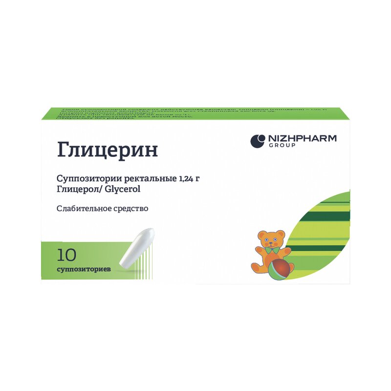 Глицерин суппозитории ректальные 1,24 г 10 шт.
