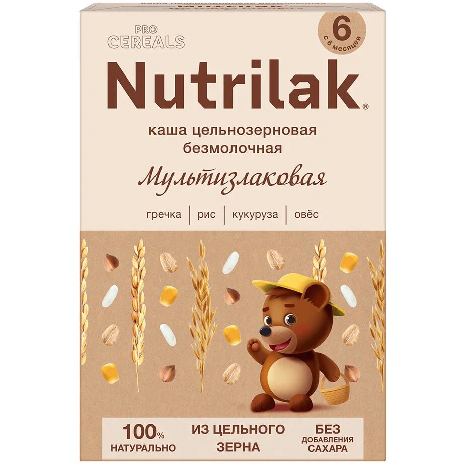 Каша безмолочная Nutrilak Premium Procereals мультизлаковая цельнозерновая 200 г