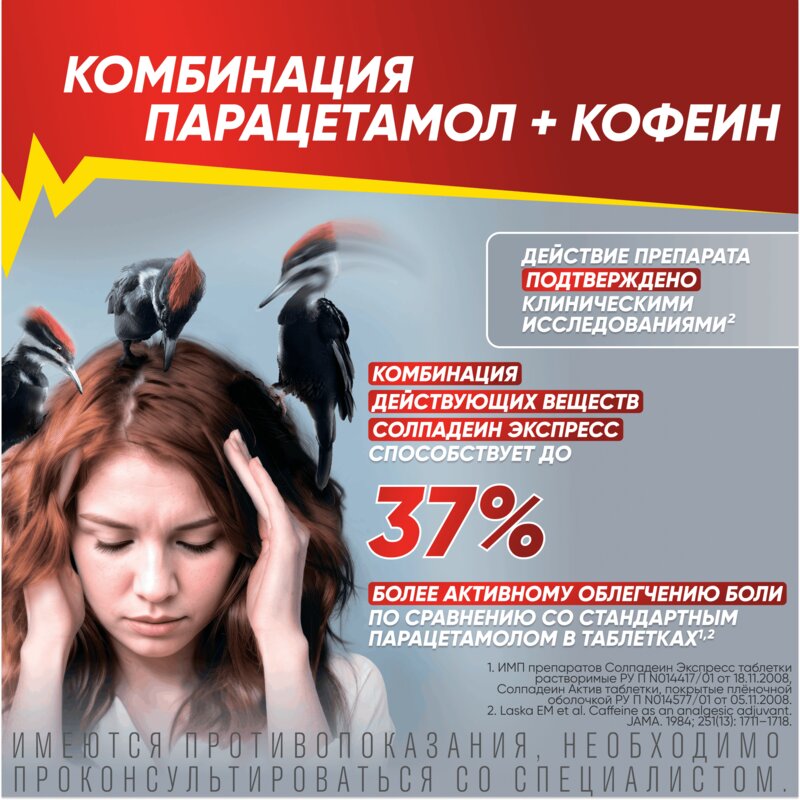 Солпадеин Актив (Фаст) таблетки 12 шт.