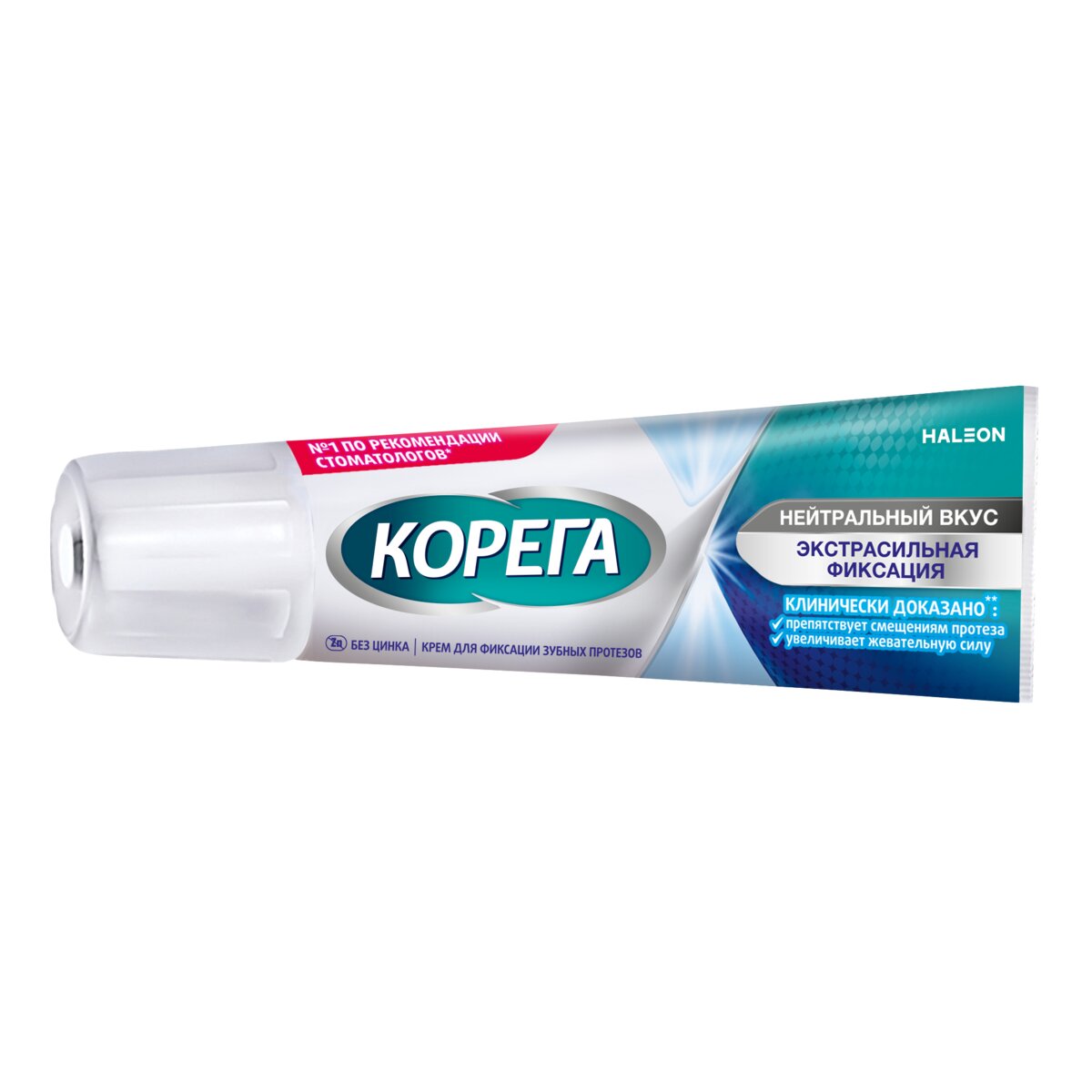 Крем для фиксации зубных протезов Корега нейтральный вкус 40 г