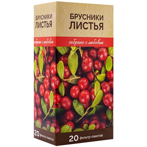 Брусника листья фиточай фильтр-пакеты 20 шт.