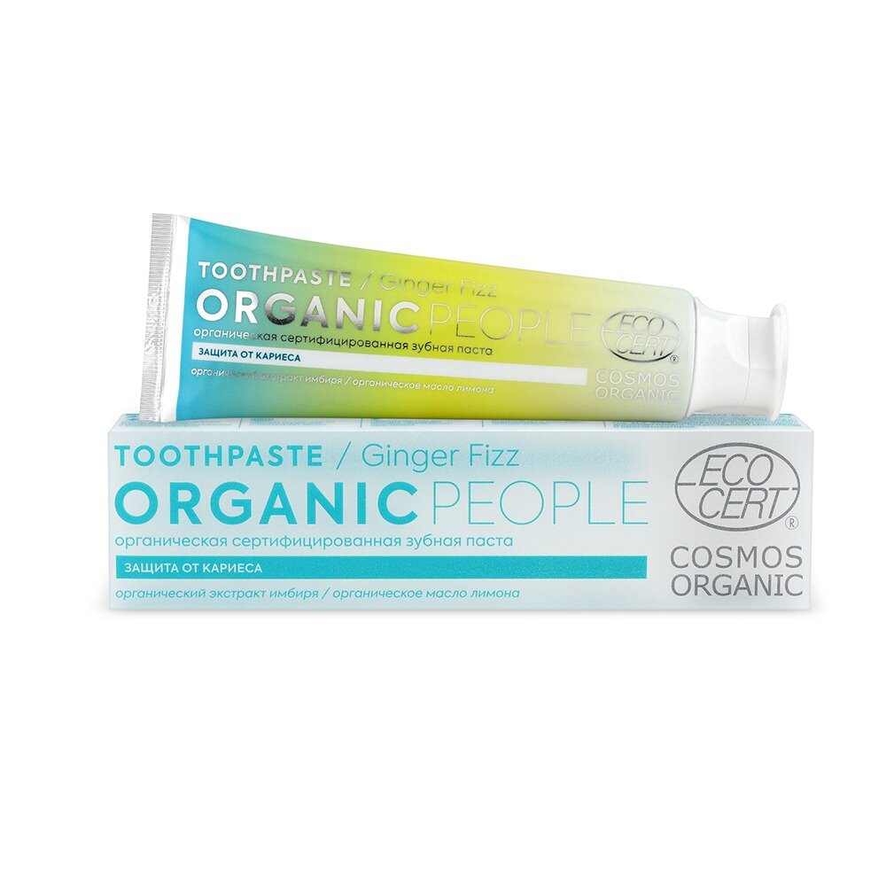 Зубная паста Organic people ginger fizz органическая сертифицированная 85 г