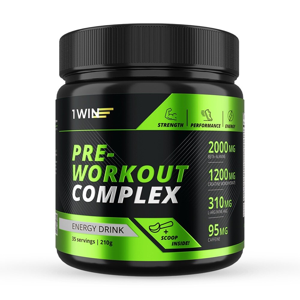 Предтренировочный комплекс 1WIN Pre-workout Энергетик 210 г