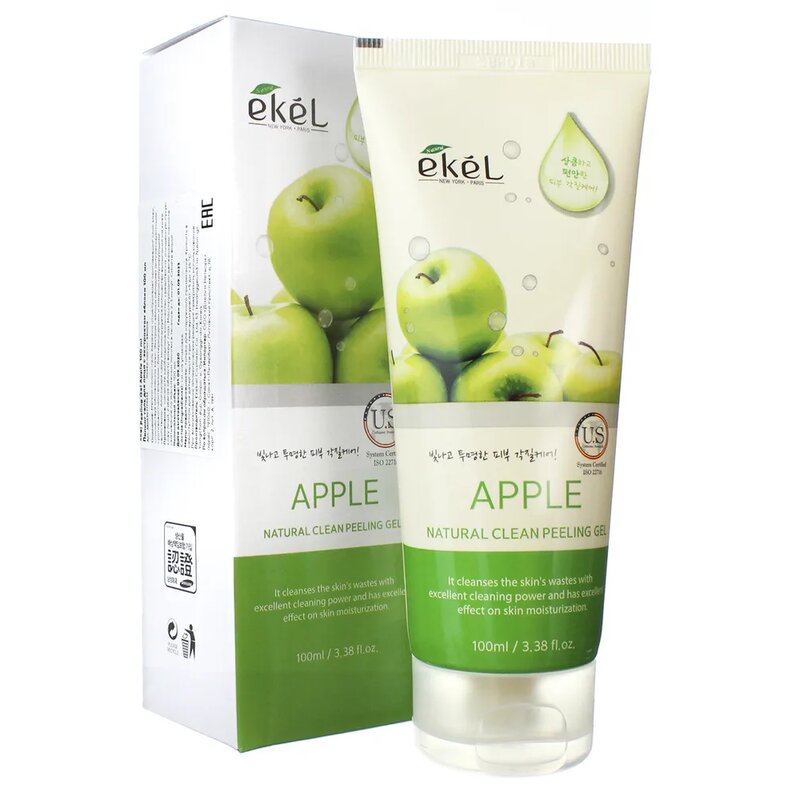 Пилинг-скатка для лица Ekel Natural Clean peeling gel apple с экстрактом яблока 100 мл