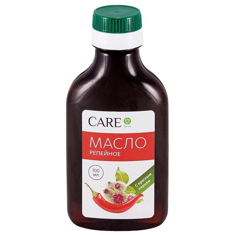 Репейное масло Care Derma с экстрактом красного перца 100 мл