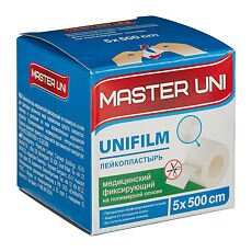 Мастер Юни Unifilm лейкопластырь на полимерной основе 5 х 500 см