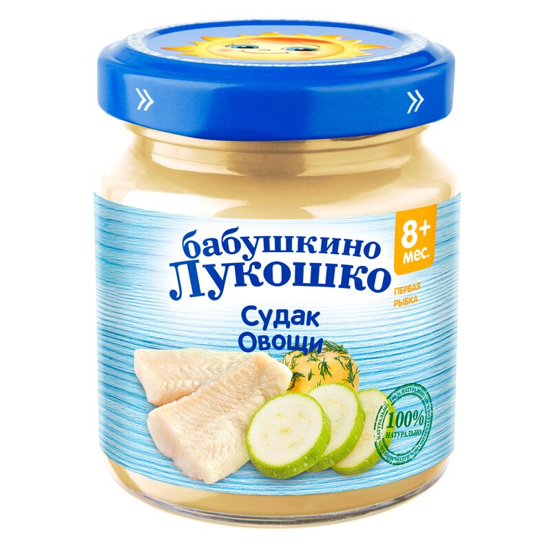 Пюре Бабушкино Лукошко судак с овощами с 8 мес. 100 г