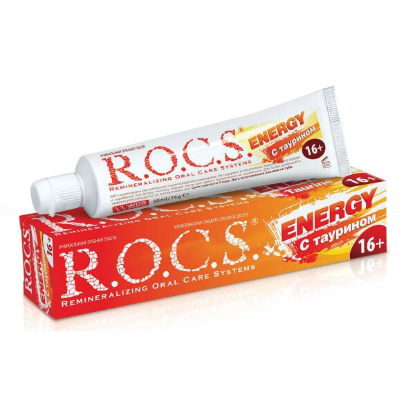 Зубная паста Рокс (R.O.C.S.) Energy с таурином 74 г