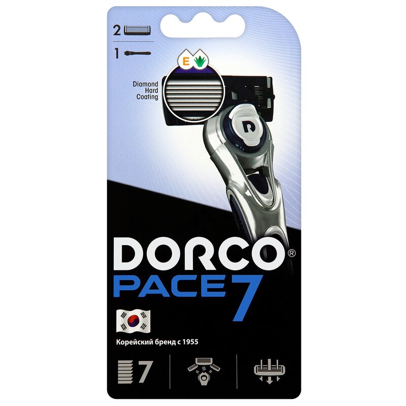 Cтанок Dorco Pace 7 для бритья с 2 кассетами