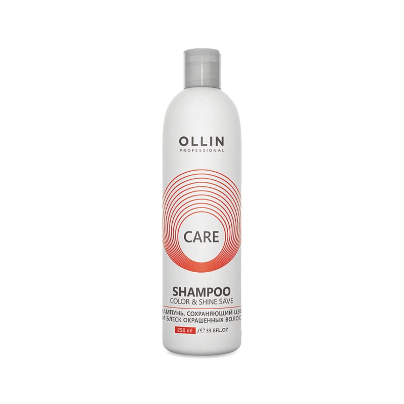 Шампунь сохраняющий цвет и блеск окрашенных волос Care Color&Shine Save Ollin 250мл