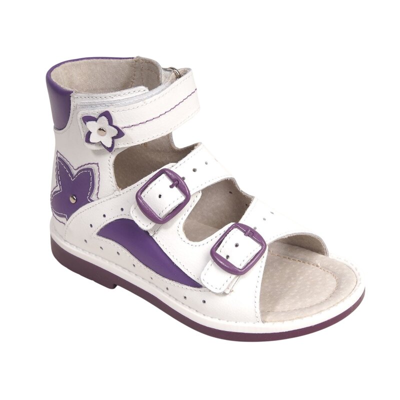 Туфли открытые детские арт. BT 90А-211A.21ВТ белый/сиреневый р.26