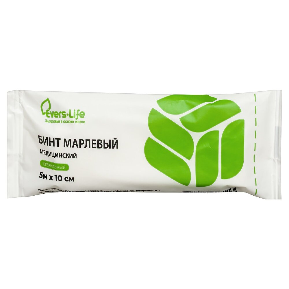 Бинт марлевый Eversmed медицинский стерильный 5 м х 10 см