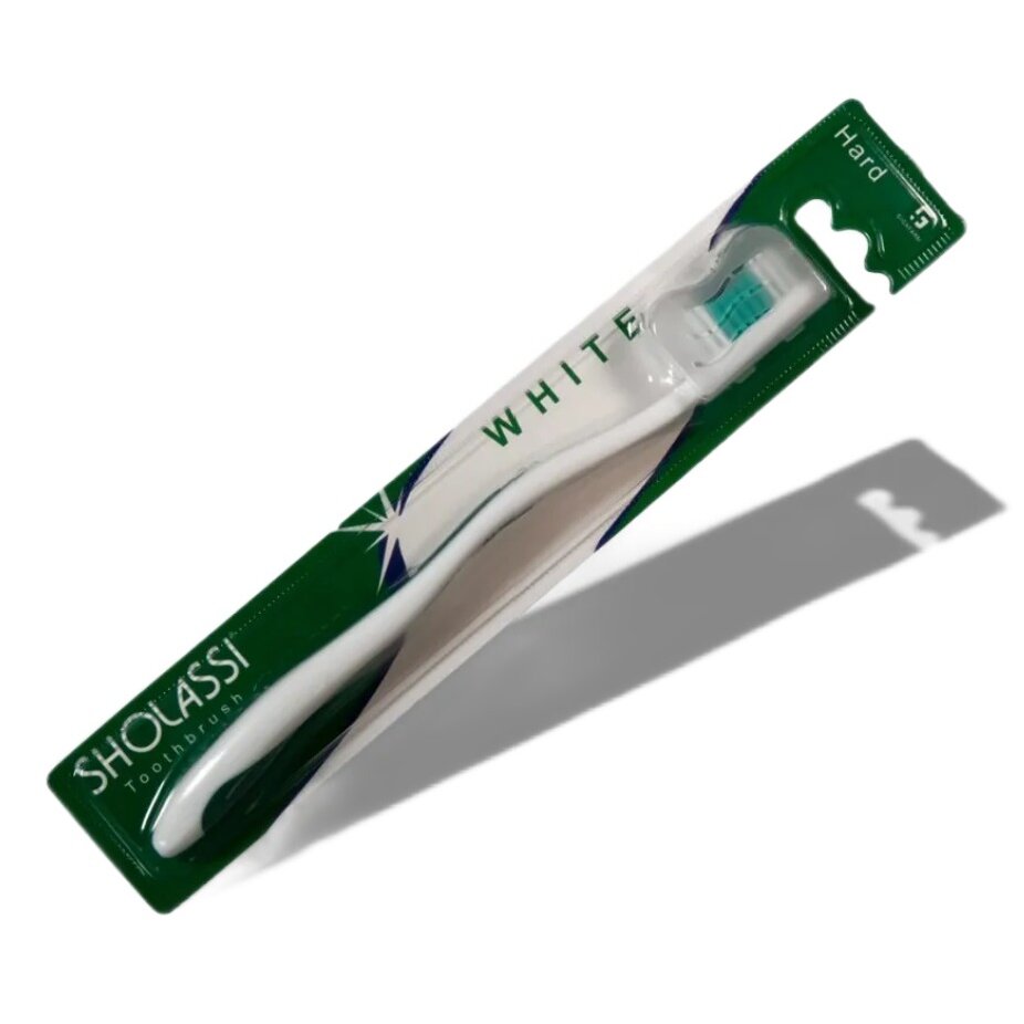Зубная щетка Sholassi White для взрослых жесткая цвет в ассортименте 1 шт.