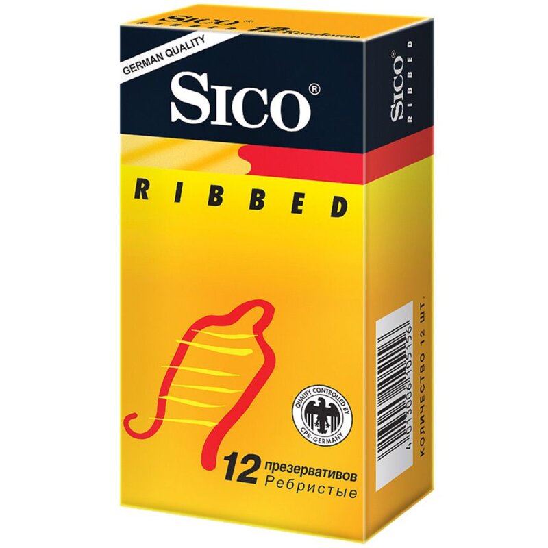 Презервативы Sico Ribbed ребристые 12 шт.