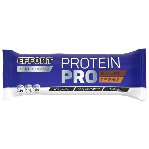 Батончик глазированный протеиновый Effort Protein Sport шоколад- печенье 1 шт.