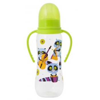 Бутылочка Мир детства с силиконовой соской с ручками 250 мл 6+
