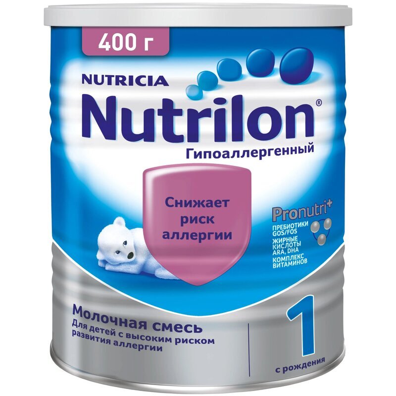 Нутрилон-1 Гипоаллергенный смесь сухая молочная с рождения 400 г