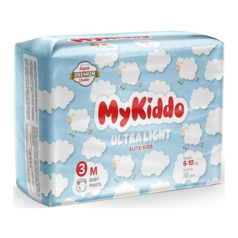 Подгузники-трусики для детей ультратонкие Elite Kids MyKiddo 6-10 кг 38 шт. р.M
