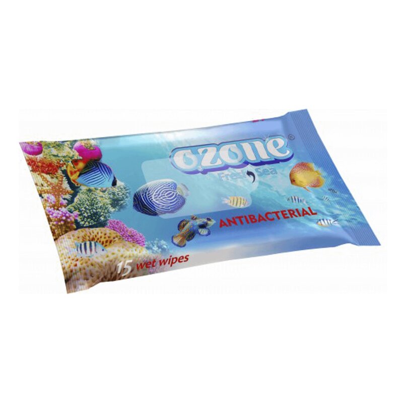 Ozone салфетки влажные аромат морской свежести 15 шт.