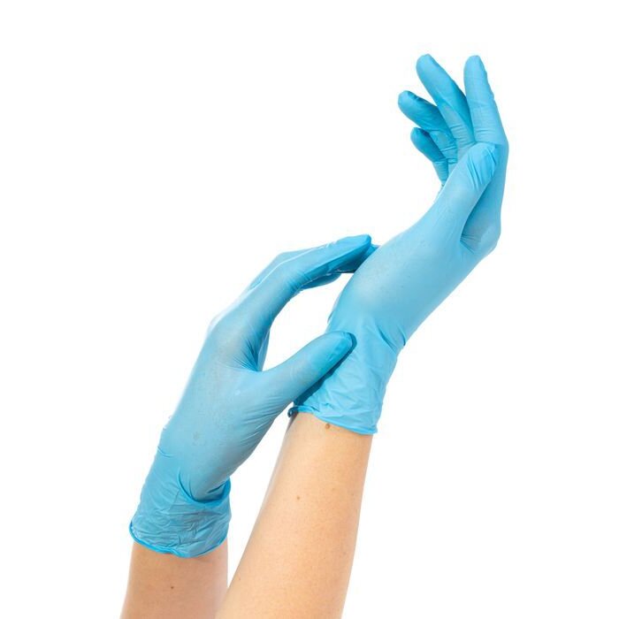 Nitrimax перчатки нитриловые смотровые текстурированные голубой размер l 1 пара
