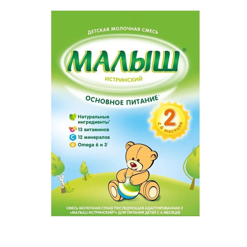Малыш Истринский сухая молочная смесь с овсяной мукой, йодом и кальцием с 6 месяцев 350 г
