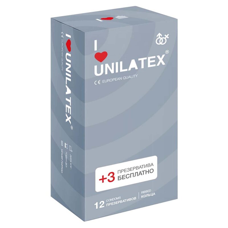 Презервативы Unilatex dotted 12 шт. + 3 шт. в подарок