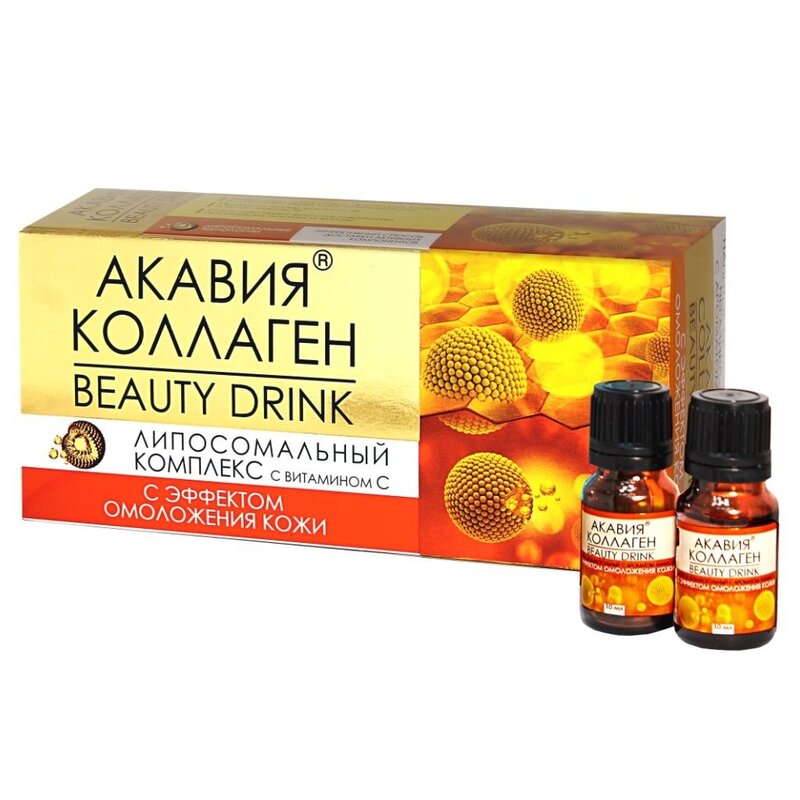 Коллаген Akavia Beauty Drink с ароматом ананаса напиток 10 мл 15 шт.