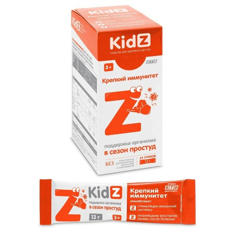 Kidz (КидЗ) батончик желейный крепкий иммунитет стик 14 шт.