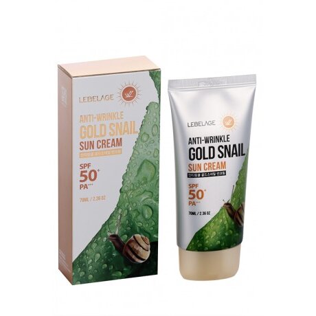 Крем солнцезащитный для лица Lebelage Anti-Wrinkle Gold Sun Cream SPF 50+ PA+++ 70 мл