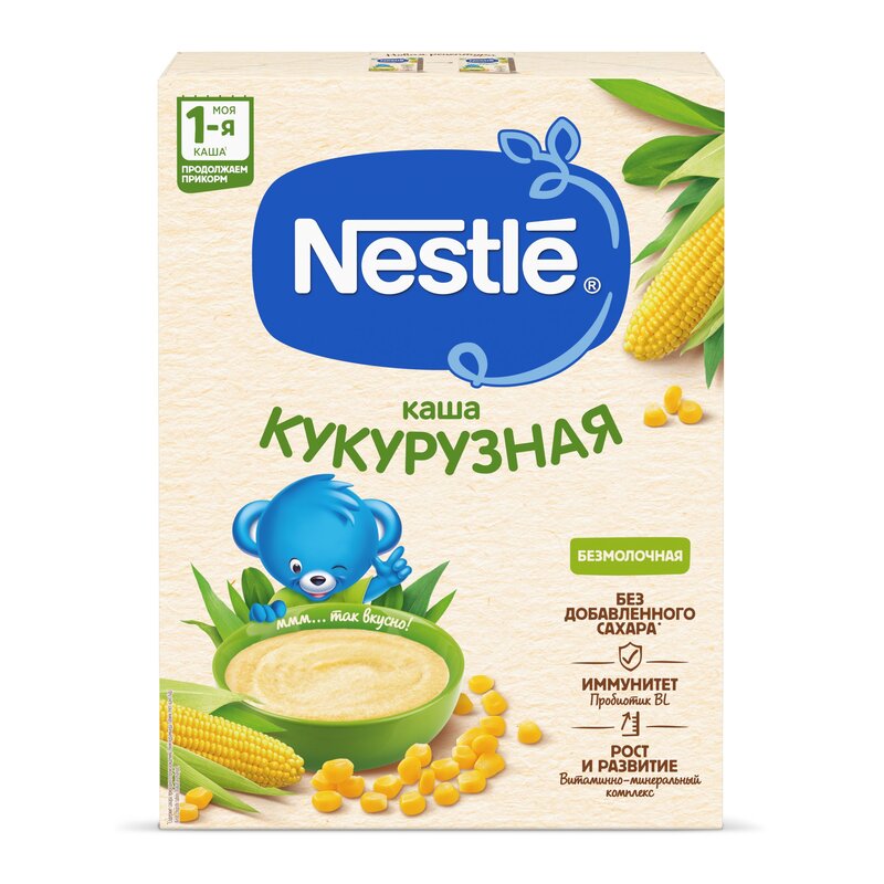 Каша безмолочная Нестле (Nestle) кукурузная с бифидобактериями с 5 мес. 200 г