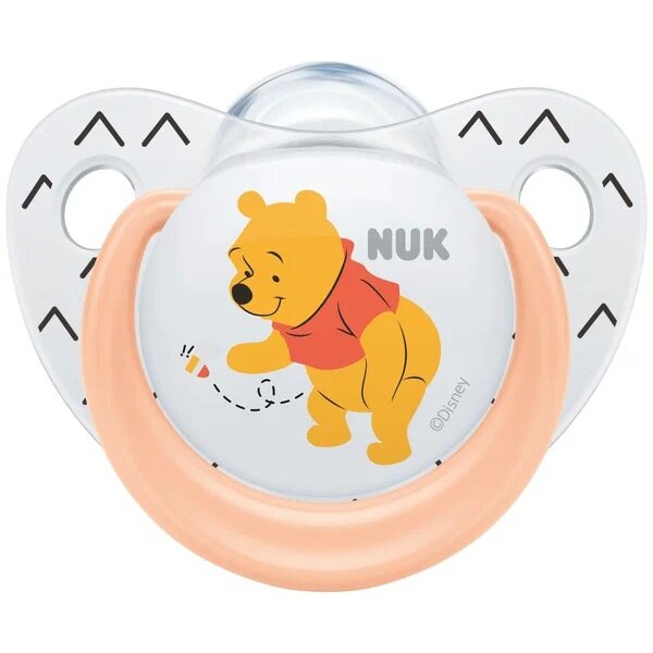 Соска-пустышка латексная ортодонтическая Nuk baby disney винни 6+ р.2