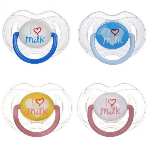 Пустышка силиконовая Avent I love milk 0-6 мес. SCF172/50 2 шт.