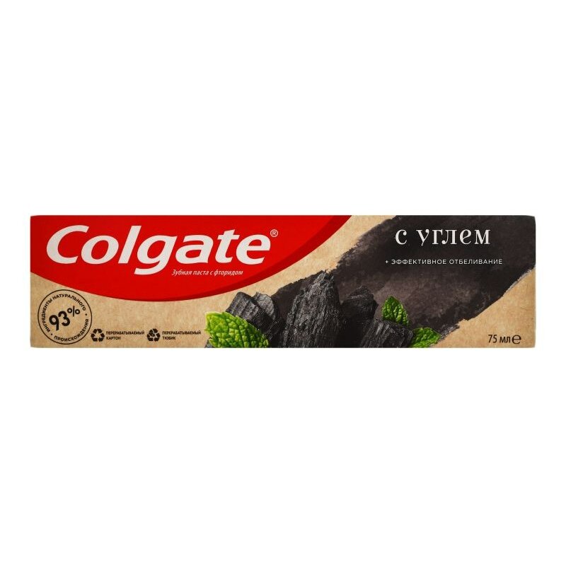 Паста зубная с углем Эффективное отбеливание Colgate/Колгейт 75 мл
