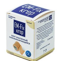 Бинт Em-fix krep медицинский эластичный самофиксирующийся бежевый 7,5 см х 4,5 м 1 шт.