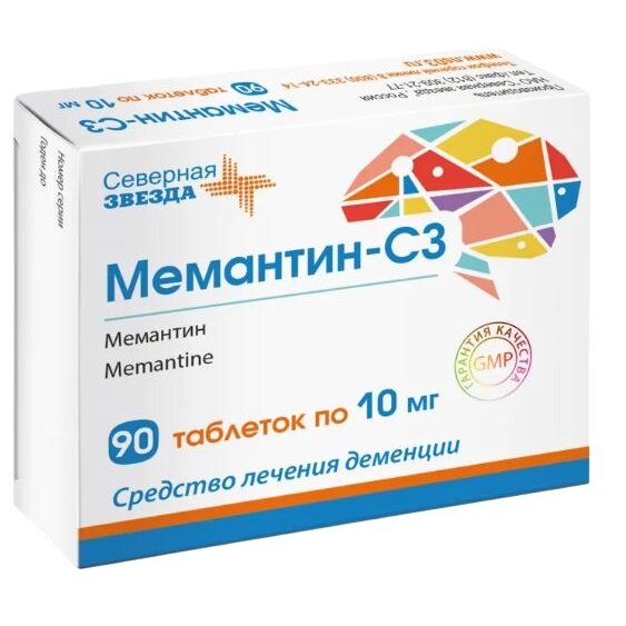 Мемантин-СЗ таблетки 10 мг 90 шт.