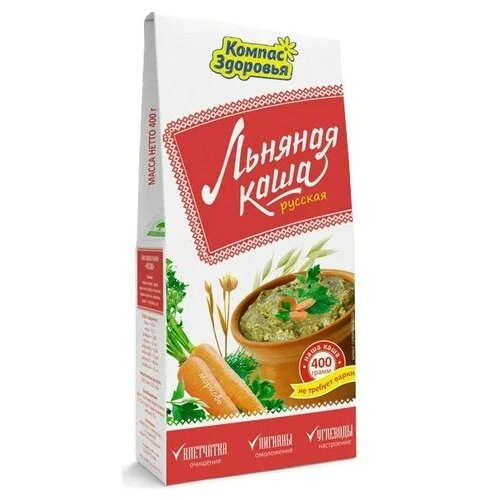 Каша льняная Компас Здоровья заварная русская 400 г