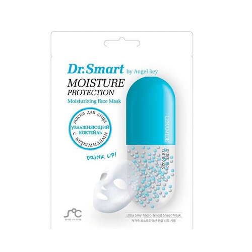 Dr. Smart маска для лица увлажняющая тканевая 1 шт. moisture protection с керамидами