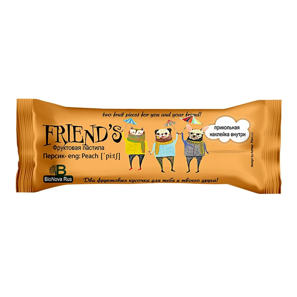 Пастила Friend’s фруктовая яблоко-персик 27 г