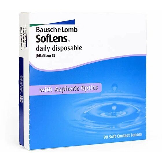 Линзы контактные Bausch & Lomb Soflens daily disposable однодневные 8.6/-1,00 90 шт.