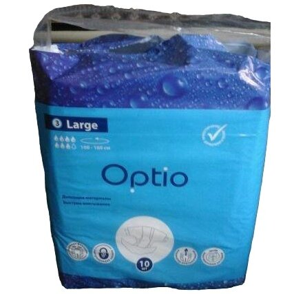 Подгузники для взрослых Оптио L 10 шт.