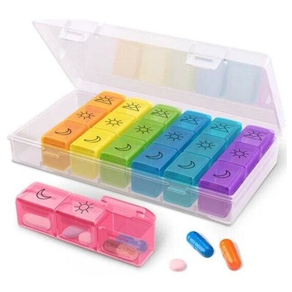 Контейнер-органайзер Daswerk Box для лекарств и витаминов 7 дней/3 приема