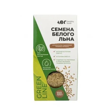 Семена белого льна ABC Healthy Food 100 г