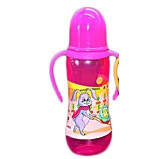 Бутылочка с талией и ручками Бусинка 1916 250 мл цветная