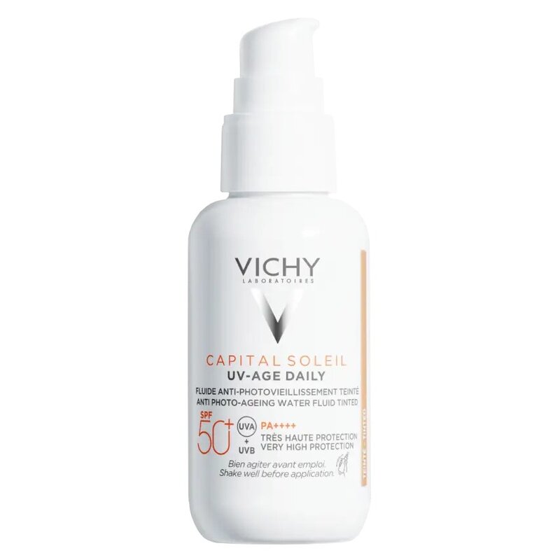 Флюид солнцезащитный Виши (Vichy) Capital Soleil UV-Age Daily невесомый тонирующий против признаков фотостарения SPF50+ 40 мл