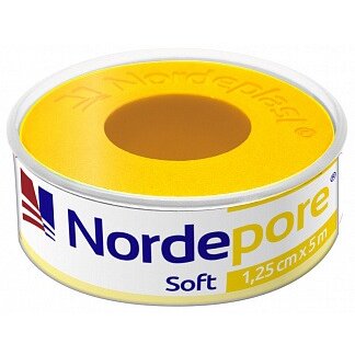 Пластырь Nordeplast медицинский фиксирующий нетканный 1,25см x 5м Nordepore soft